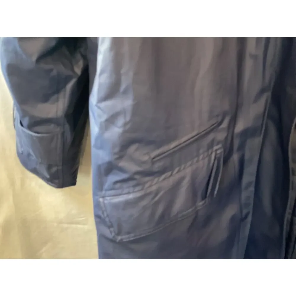 Vintage‎ Weather Protection Long Trench Coat Women's L Polyester Plaid Liner